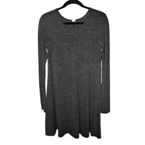 Old Navy Long Sleeve Dress Charcoal Gray Loose Fit T-Shirt‎ Dress SKU251